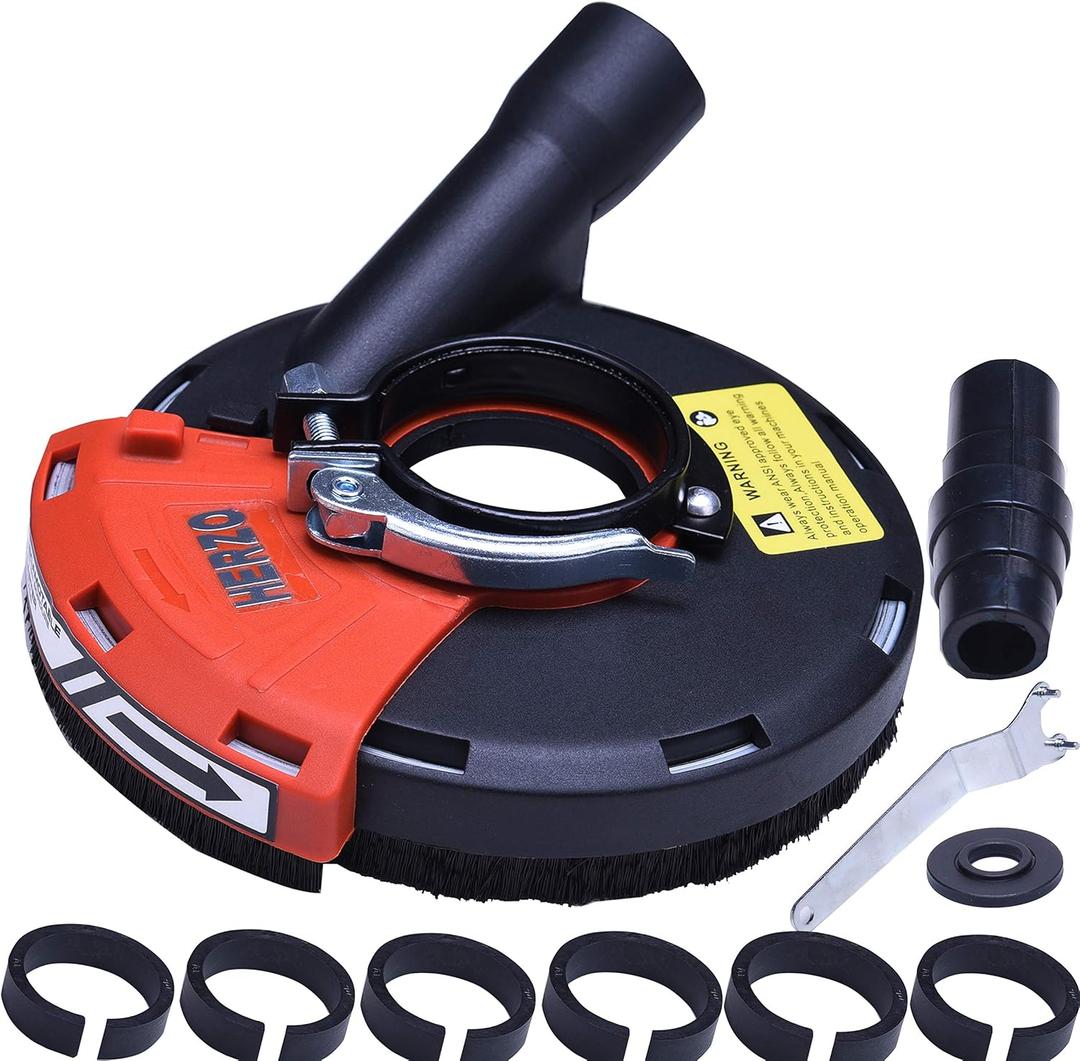 HERZO Universal Surface Grinding Dust Shroud for 7 Inch Angle Grinder Grinding Task
