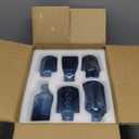 SUPMIND Glass Bud Vase Set of 12, Small Blue Flower Vases for Centerpieces in Bulk, Mini Vintage Vase for Wedding, Home,Table Decoration