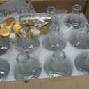 TBWIND 12 oz/375ml Clear Glass Bottles with Cork, 12 Pack Clear Liquor Bottles, Thick Heavy Base Airtight Wine Bottles for Beverages, Liquor, Whiskey, Oil, Vinegar, Wedding Favors & Crafts