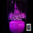3D Castle Night Light, Illusion Table Lamp with 16 Colors Remote Control Touch Lamp LED USB Night Light Desk Lamps Room Decorations Home Decor Holiday Gifts Birthday Gifts