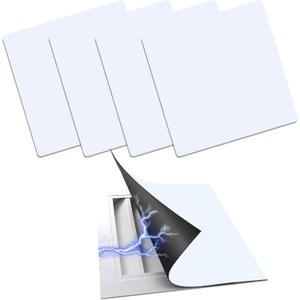 4 Pack 10" x 10" Magnetic Vent Cover Extra Strong Magnet Square Register Cover Air Vent Covers for Complete Seal, Wall, RV, HVAC, Ceiling Vent, Fit for Magnetic Metal Vent