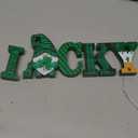 Menkxi St Patricks Day LED Wooden Sign St. Patrick's Day Table Decorations Wooden Lucky Decor Saint Patty's Tiered Tray Decor Light up Irish Table Centerpiece for Home Party Desk Office Room