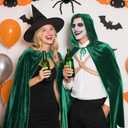 ROMASA Hooded Velvet Cape,Adult Full Length Cloak Costume for Halloween Cosplay Costumes