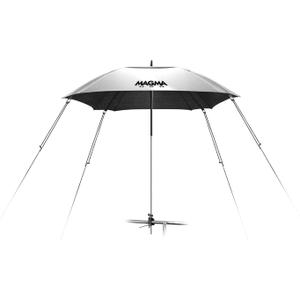 Magma Products Umbrella, Boat, Rail Mounted, 100% UV, Silver, 1-1/8" or 1-1/4" Round Rail, One Size