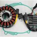 Stator Regulator Rectifier & Gasket Kit for Suzuki DRZ400/S/SM 2000-2019, for Kawasaki KLX400R/SR 2003-2004 - Replaces 32101-29F00, 32800-29F00, 11483-29F00