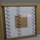 Rustic Walnut 18x18 Frame - Single Frame, 18 x 18 Poster Frame with Mat for 8x8, Picture Frames for Artwork, Puzzles, Photos and Movie Posters