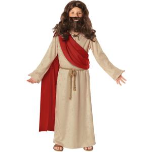 Morph Jesus Costume For Kids - Biblical Robe For Boys, Jesus Disciple Outfit, Religious Dress Up Costume (Medium)