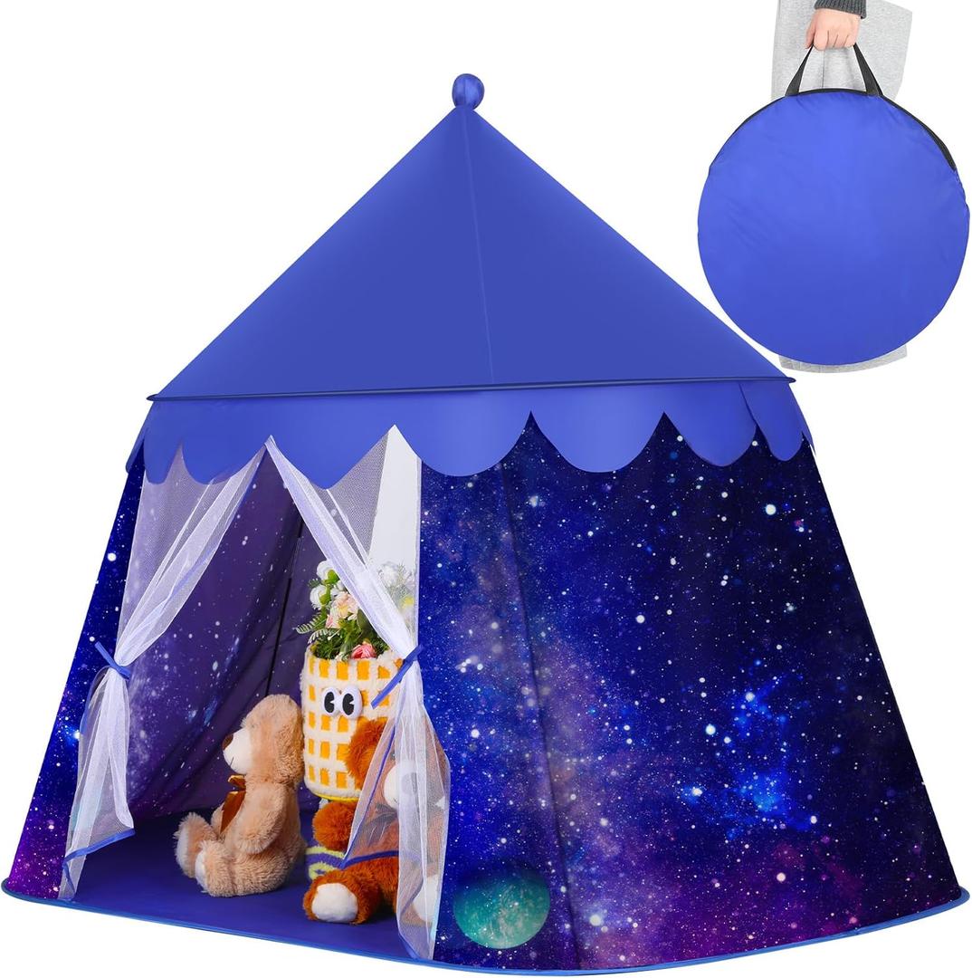 Pop up Tent, Space Star Themed Foldable Tent, Playhouse Indoor Outdoor Party, Birthday Gifts for Adult Picnic Home Decor