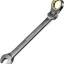 SUZUME 5/8 Flex Head Ratcheting Wrench SAE 72 Teeth Cr-V Steel with 180 Flexible Head 15K+ Cycle Locked Gears Black Nickel Coating