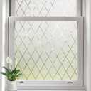 Privacy Window Film Day & Night, Static Cling Frosted Glass Window Film, 99% UV Blocking, No Glue Removable Window Covering for Bathroom Bedroom Kitchen Office (17.5 x 78.7 in)