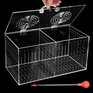 Magnet Acclimation Box for Saltwater Fish Quarantine Aquarium Isolation Box for Aquarium Fish Anemone Reef Coral (11.8Inch*5.9 Inch*5.9 Inch)