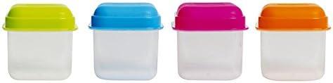 Excèlsa Pack of 4 Square Food Container 110ml