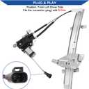 Obaee 741-637 Front Left Driver Side Power Window Regulator with Motor Compatible with Buick Century 1997-2005, Regal 1997-2004/ Oldsmobile Intrigue 1998-2002 Sedan, Replace OE 10334397, 10315144