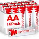 BEVIGOR Lithium Batteries AA Size 16 Pack 1.5V Lithium Iron AA Batteries, Longer Lasting Double A Batteries for Flashlight, Toys, Remote Control【Non-Rechargeable】