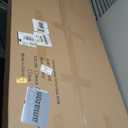 efluky Washer Dryer Countertop, Wood Countertop with Edge Rails for Laundry Room Organization and Storage, Washer Dryer Topper for Laundry Room, 27.5" x 54" Rustic Brown