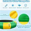 10Ft Water Trampoline Swim Jump Platform, Inflatable Floating Trampoline with Rope Ladder, Inflatable Lake Bouncer for Water Sports