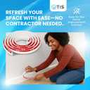 TIS Peel and Stick Trim Molding with 3M Tape  118 Inch White Flexible PVC Trim, Corner Molding Trim Peel and Stick, Flexible Quarter Round Molding for Floor Trim and Edges