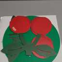 Lallisa 12" Cherry Cake Stand 3D Red and Green Cherry Party Decorations PVC Dessert Holder Centerpieces for Birthday Baby Shower Wedding Party Supplies