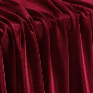 KKJIAF Burgundy Stretch Velvet Fabric 60 Inch Wide, 5 Yard Soft Stretchy Fabric for Sewing Clothes, Apparel, Costume, Crafts - 90% Polyester 10% Spandex