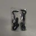 2 Pack 4'' Door Latch Door Lock Hardware, 4'' Stainless steels Hook and Eye Gate Latch Easy Lock for Barn Door,Black Sliding Door Lock with Screws for Window, Cabin Hooks