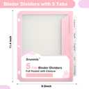 15 Counts Dividers with One Full Pocket, 5-Tab Binder Dividers for 3 Ring Binder, Recipe Binder Dividers for US Letter Size 8.5 x 11', Index Dividers for Back to School, Pastel Color (3)