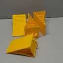 4Pack Wheel Chocks for RV Trailer Non Slip Heavy Duty Yellow Camper Wheel Chocks with Handle for Easy Removal Polypropylene Wheel Stoppers for Cars Campers Trucks Rvs