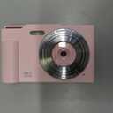 Digital Camera, FHD 1080P Kids Point and Shoot Camera with 16X Digital Zoom, Anti-Shake, Flash, 32GB Card, Portable Compact Travel Camera for Boys, Girls (Pink)