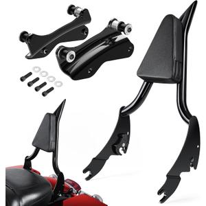 Benlari 26inch Passenger Sissy Bar Backrest and 4 Point Docking Hardware Kit Fit for Harley Davidson Touring Street Glide Electra Glide Road King Road Glide 2014-2024, Black