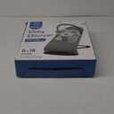 HKAI Baby Bouncer, Portable Baby Bouncer Seat for Babies 0-18 Months, 100% Cotton Fabrics, 3 Modes of use with Rocker and Stationary Options, Infant Rocker Chair with Hanging Toys-Light Grey