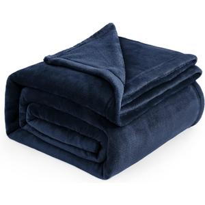 Bedsure GentleSoft Navy Blue Fleece Blankets King Size - Bed Blanket Soft Lightweight Plush Cozy Fuzzy Luxury Microfiber, 108x90 inches