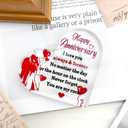 2 x Happy Anniversary Acrylic Gifts For Women Anniversary Wedding Gifts for Her Him Couple Wife Husband Girlfriend Boyfriend Christmas Gift For Wife From Husband Acrylic Plaque