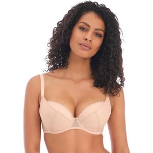 Freya Women's Signature Underwire Padded Plunge Bra (30FF, Natural Beige)