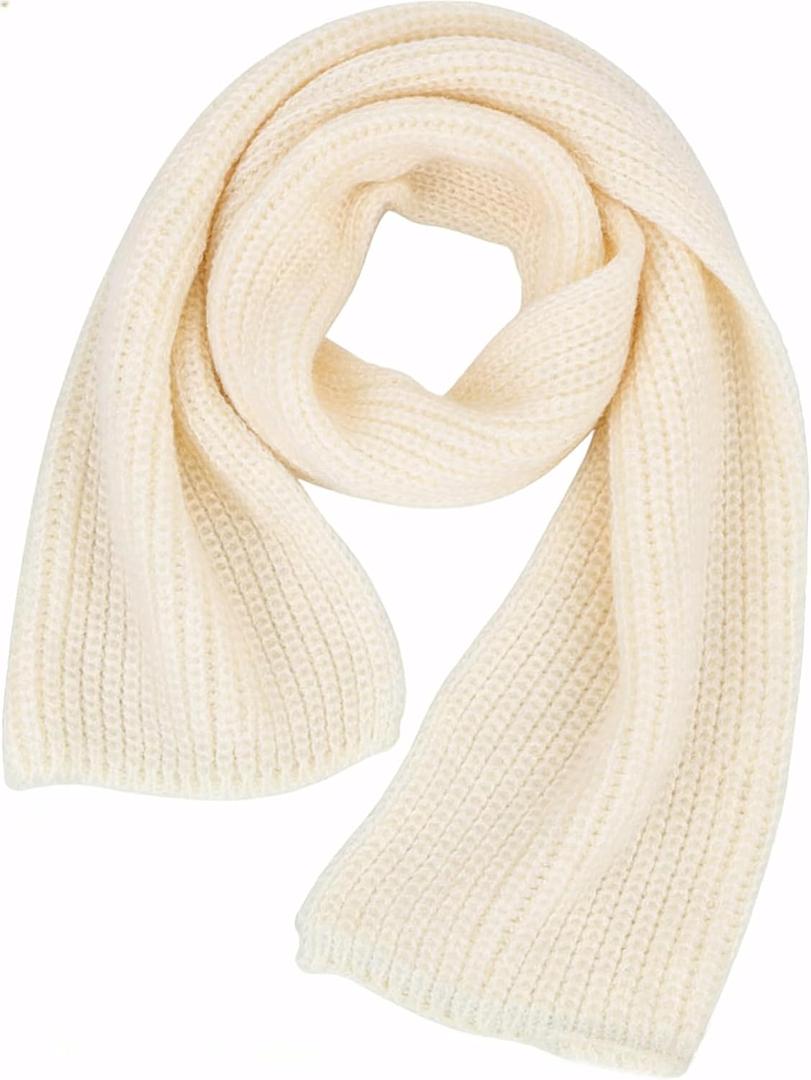 Kids Winter Scarf Soft Knit Neck Warmer, Stretchable Toddler Beanie Scarves for Boys Girls 3-8 Years