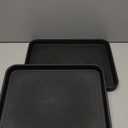 Boot Tray for Entryway Indoor, Heavy Duty Shoe Mat Tray 2 Packs, 16.7"x12.8" Waterproof Shoes Trays with Raised Edge, Outdoor Multi-Purpose Mats for Boots, Garden, Pets (Black)