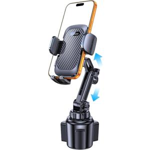 Coolpow Cup Holder Phone Holder for car, Universal Adjustable Long Neck Car Cell Phone Mount Cradle Friendly Compatible with for Truck Golf Cart iPhone Samsung Google and All 4"-7" Mothers Day