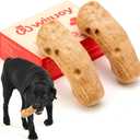 Willjoy 2-Pack Tough Dog Toys for Aggressive Chewers, Pine Wood and Nylon Dog Chew Toys, Aggressive Chew Toys for Large Dogs, Bacon Indestructible Dog Toy, Large Dog Toys to Keep Them Busy