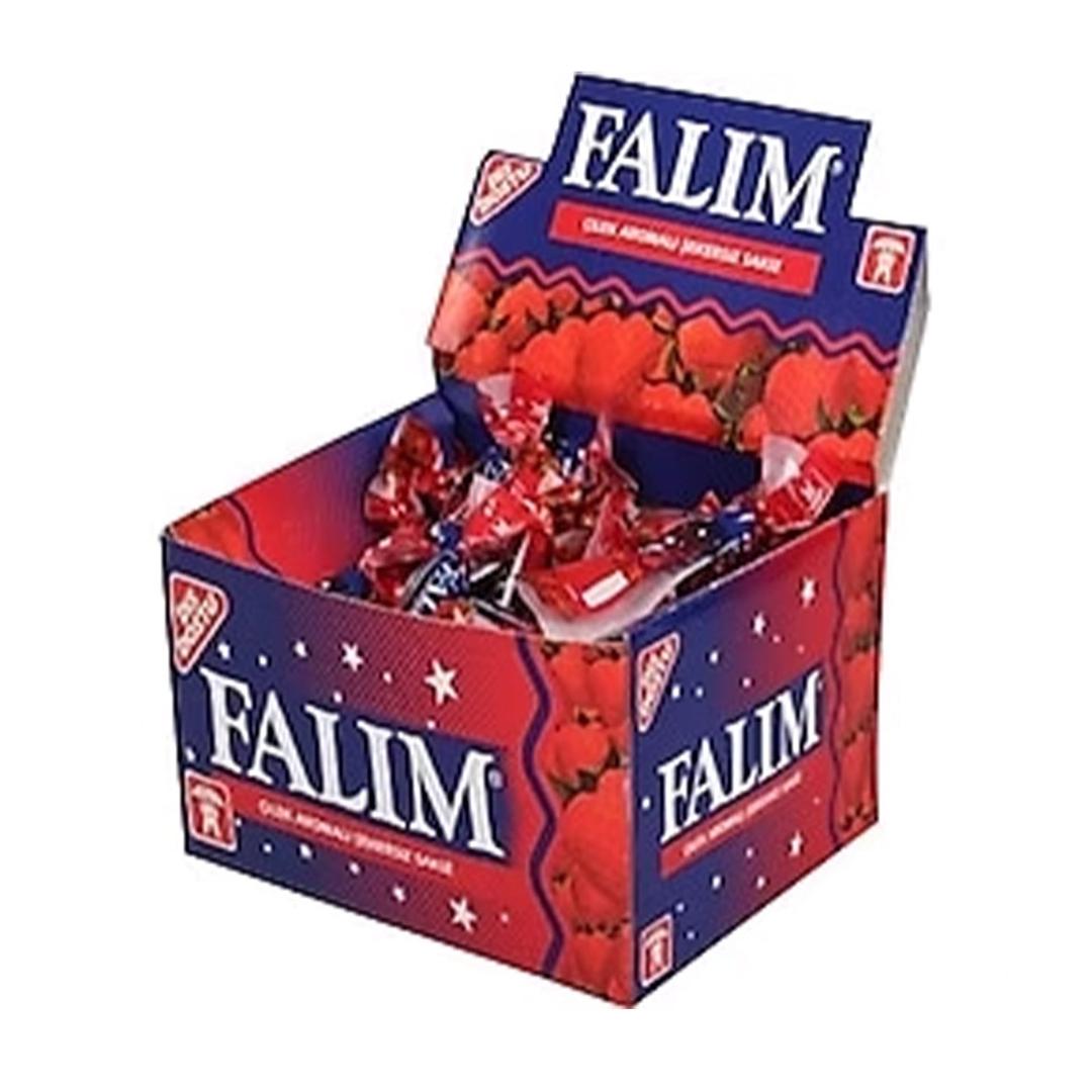 Falim Sugarless Plain Gum, Individually Wrapped, Strawberry Flavored, 100 Piece