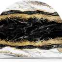 Black White Marble Gold Veins Napkin Holder for Table Paper Napkins Holder Acrylic Tissue Dispenser Kitchen Dining Room Bathroom Party Car Decor (4.1x4.9x1.97in, NH008)