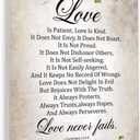 1 Corinthians 13:4-8 Wall Art,Love is Patient Religious Framed Canvas Scripture Print Painting for Christian Home Office Wall Decor,Bible Verse Gifts for Women