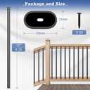 50 Pack Deck Balusters 32" Staircase Baluster for Deck Systems, Black Hollow Metal Spindles for Stair Railing and Porch Railing, Indoor Outdoor Use (1.5mm Thick)