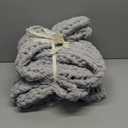 Amlie Home Chunky Knit Throw Blanket for Couch, Soft Chenille Crochet Blanket for Children, 40"x50", Light Grey