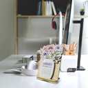 2 x Floral Desk Calendar with Stand Flower Themed Table Calendar for Home Office 12 Months Standing Flip Calendar for Daily 8x4 Inch