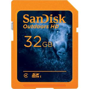SANDISK 32GB 4-Pack Outdoors HD SDHC UHS-I Memory Card (4x32GB) - Up to 100MB/s, C4, Trail Camera SD Card - SDSDBNN-032G-GN6V4