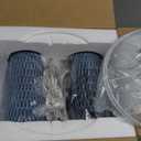 Reaketon Table Lamps for Living Room Set of 2, Ceramic Table Lamps for Bedroom, 20" Modern Lamps for Night Stands, Dark Blue