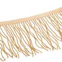 Indian Decorative Trim Golden Sewing Beaded Fabric Golden Dress Material Ribbon Trim by 1 Yard