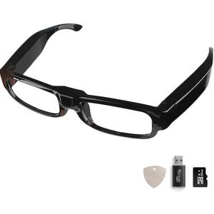 Camera Glasses 2K, Smart Glasses with Camera for Men, Wearable Glasses Hands-Free Cameras for Outdoor Indoor, Traveling, No App Required (Included 64G SD Card)