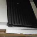 Luoxiao 27.5" Round Black Coffee Table for Living Room, Mid Century Modern Fluted Wood Center Table, Circular Sofa Table with Ribbed Base & Non-Slip Footpads for Small Space, Apartment, Easy Assembly