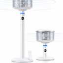 Spin360 360° Fan, Height-Adjustable Floor & Table Fan with Aromatherapy Scent Pods, Whisper-Quiet, Touchscreen, 9 Speeds, Timer & Ambient Light for Bedroom, Living Room, Office (Black)
