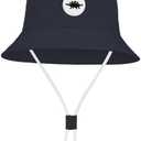 Zando Baby Sun Hat UPF 50+ Sun Protective Adjustable Wide Brim Toddler Hats Boys 2t-4t Summer Outdoor Beach Swim Play Boy Girl Navy Blue