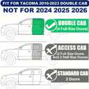 Rain Guards for Tacoma 2016-2023 Window Visor,Tape-On Side Window Deflectors,Dark Smoke Vent Visor Shades for Tacoma Accessories (Fit 16-23)